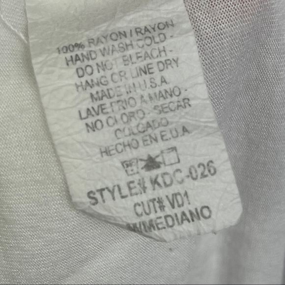 V Vintage Tank Top Western White Sleeveless Vneck - Picture 2 of 11